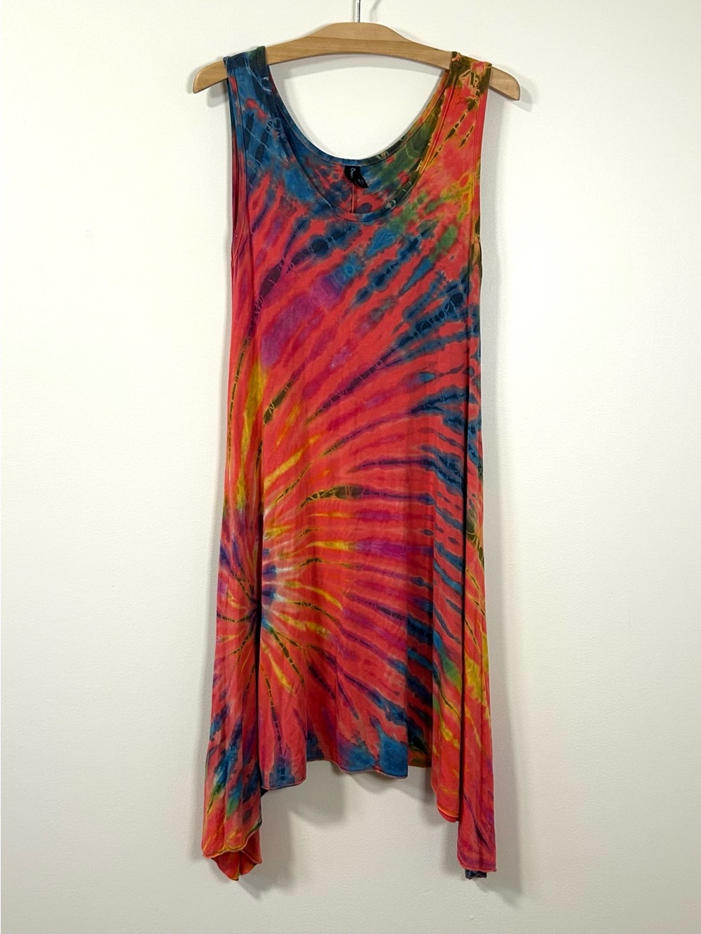 Sacred Threads | Tie Dye Asymmetrical Hem Sleeveless Dress